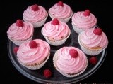 Raspberries & Cream Cupcakes