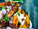 Baked Masala Potato Wedges | Indian Spiced Crispy Potato Wedges Recipe | Video