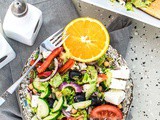 Greek Style Chickpea Feta Salad With Lemon Garlic Dressing | Video Recipe