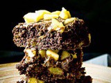 Peach Chocolate Eggless Brownies Recipe