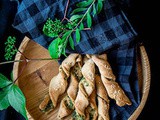 Pizza Twists | Pizza Dough Twists With Parsley And Sesame Recipe Video
