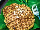 Spicy Zucchini Waffles | How to Make Waffled Besan Chilla | Video Recipe