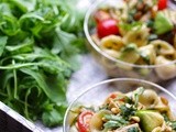 Orecchiette en salade, au poulet et à l'avocat