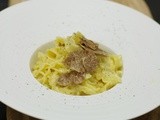 Tagliatelle al fredo and white truffle