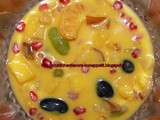 Custard with Mixed Fruits,DryFruits & Vegs
