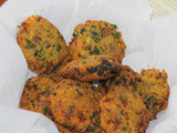 Lentil and Spinach Vada ( Chana dal and palak vada)