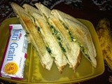 Spinach and paneer sandwich