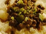 Chinese rice and beef dish