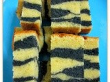 Double Colour Charcoal Butter Cake..双色竹碳牛油蛋糕