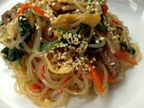 JapChae (Sweet potato starch stir fry with vegetable: 잡채)