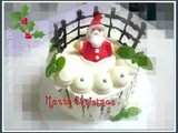 Santa on the Log cake