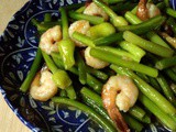 Stir fry Leek Flower with Prawn ~蒜花炒虾仁