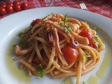 Linguine in a spicy squid sauce