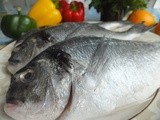 Orange sea bream with potato crust