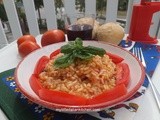 Risotto with fresh tomatoes and basil