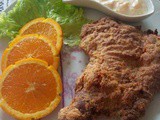 Airfried orange chicken chop