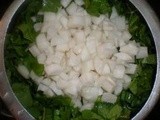 Mummas recipe...Radish leaves with roots