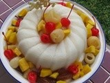Almond Jelly Cake With Mixed Fruit