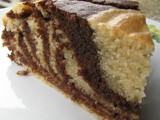 Eggless Tofu Zebra Cake