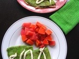 Ham & Cheese Spinach Crepes