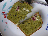 Matcha Pound Cake With Mulberry Cream Cheese Swirl 綠茶桑莓起司磅蛋糕