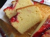 Sugee Pound Cake With Strawberry Sauce Topping