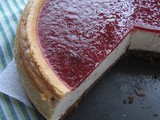 Sweet Plum Sour Cream Cheesecake