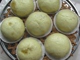Wasabi Steamed Bun With Egg Yolk Custard