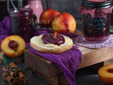 Confiture de pêches et myrtilles