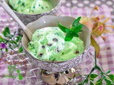 Creme glacée à la menthe sans sorbetière