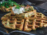 Gaufres salées aux épinards et feta, recette facile
