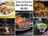 Planning de recettes faciles pour la semaine 12 au 18/05