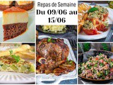 Planning de repas semaine 09 au 15/06