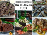 Planning des recettes de la semaine du 05 au 11 Mai