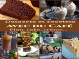 Recettes et desserts au café