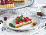 Tarte aux framboises pistaches et chocolat blanc