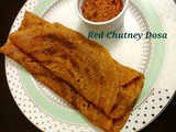 Red chutney dosa