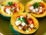 Gem Squash with chunky salsa