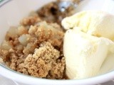 Pear Crumble with ice-cream (because you are worth it!)