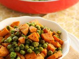 Sweet Potato and peas vegetable fry