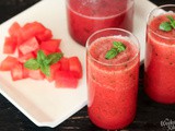 Watermelon juice with mint and lime
