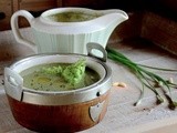 Nettle velouté with petit pois pesto