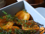 Oven roasted apricot and thyme soup