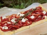 Roasted red pepper tart..and lavenders of Provence i