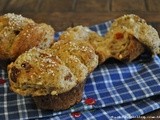 Muffinbreads with Dried Tomato, Basil and Cottage Cheese