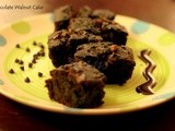 Eggless Chocolate Walnut Cake