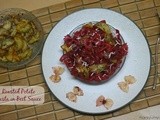 Roasted Potato Pasta in Beet Sauce | Potato and Beetroot Pasta