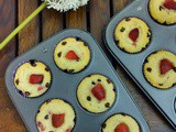 Strawberry Choco-chip Vanilla Muffins [Egg-less]