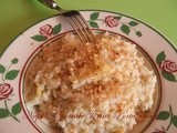 Risotto con gorgonzola di capra, mele e nocciole