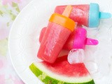 Watermelon sorbet on a stick